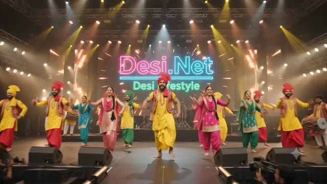 Bhangra line, full colour — Desi Lifestyle concert clip 35